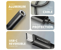 Axagon ADA-HC, USB-C - 3.5mm jack - Hi-Res DAC, 384kHz/32bit - 1353391 - zdjęcie 3